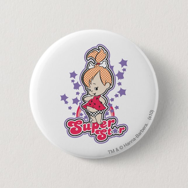 PEBBLES™ Super Star 6 Cm Round Badge (Front)