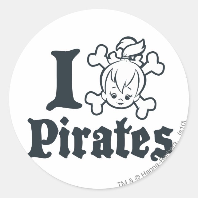PEBBLES™ The Pirate Classic Round Sticker (Front)