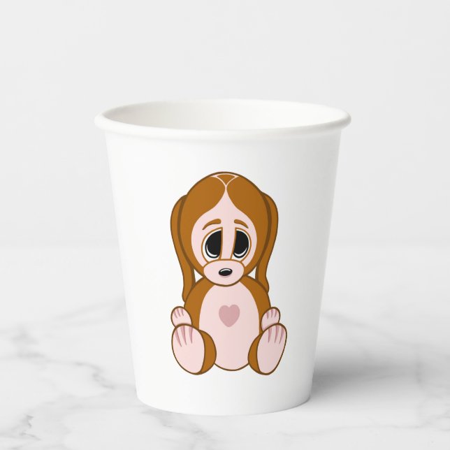 Pebbles the Puppy Paper Cups (Front)