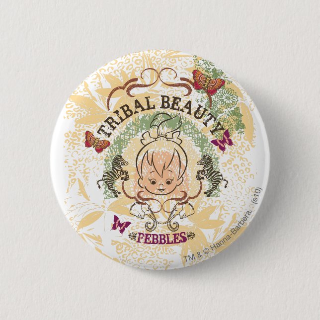 PEBBLES™ Tribal Beauty 6 Cm Round Badge (Front)
