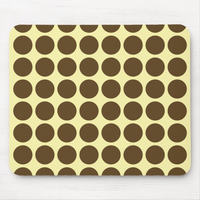 Pecan Cream Neutral Dots Mouse Mat (Front)