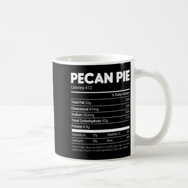 Pecan E Nutrition Facts Tee Family Matching Christ Coffee Mug (Right)