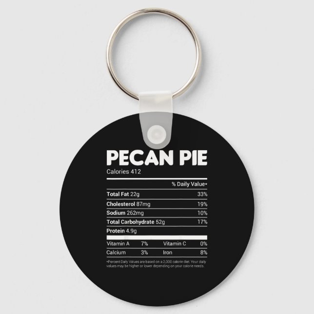 Pecan E Nutrition Facts Tee Family Matching Christ Key Ring (Front)