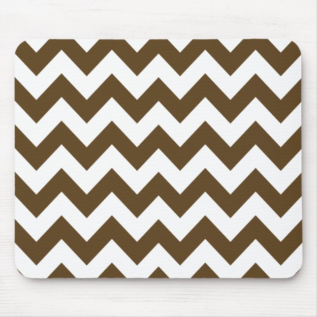 Pecan Neutral Chevron Mouse Mat (Front)