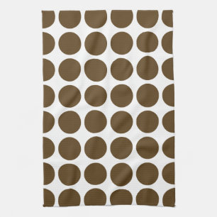 Pecan Neutral Dots Tea Towel