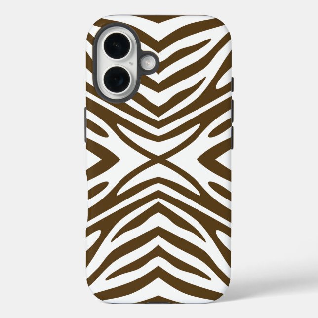 Pecan Neutral Zebra Case-Mate iPhone Case (Back)