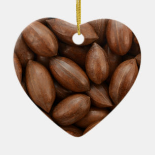Pecan nuts ceramic tree decoration