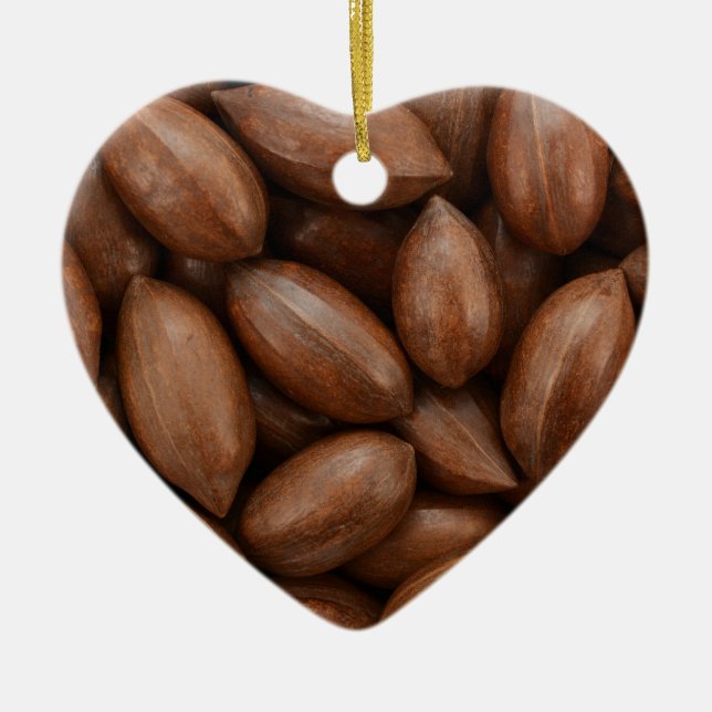 Pecan nuts ceramic tree decoration (Front)