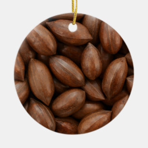 Pecan nuts ceramic tree decoration