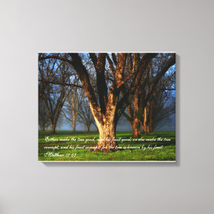 Pecan Orchard - Matthew 12:33 Canvas Print