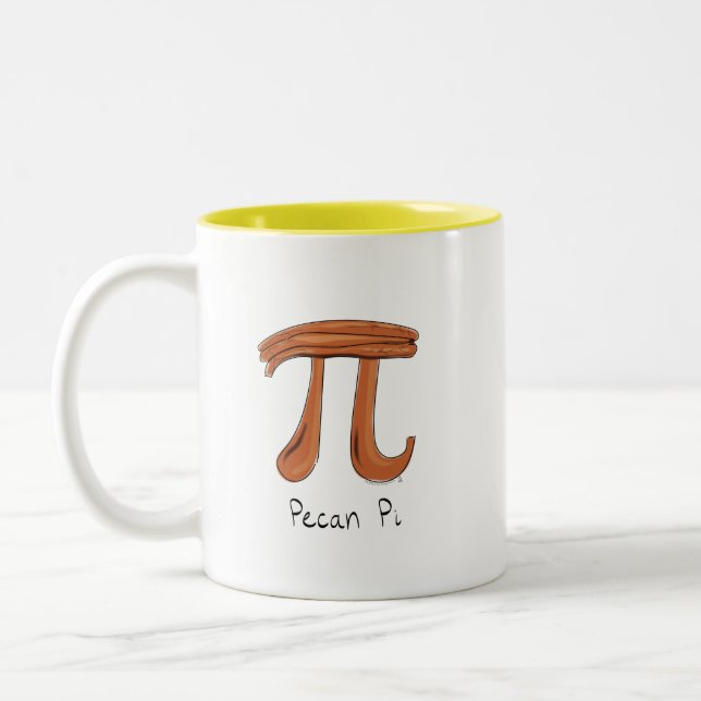 Pecan Pi Cute Math Pi Day Coffee Mug (Left)