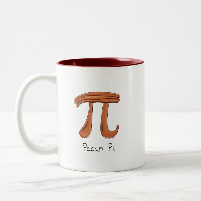 Pecan Pi Cute Math Pi Day Coffee Mug (Left)
