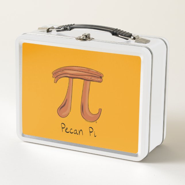 Pecan Pi Cute Math Pi Day Lunch Box (Front)