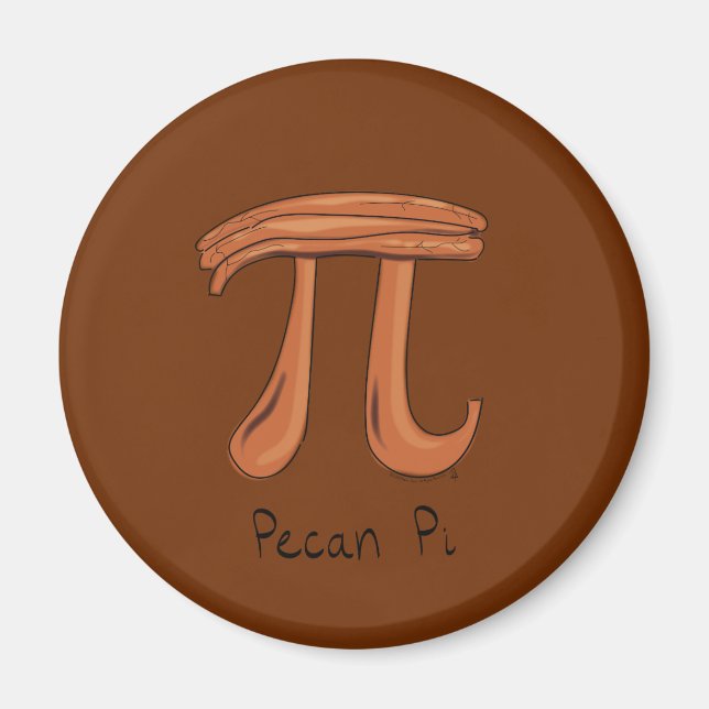 Pecan Pi Cute Math Pi Day Magnet (Front)