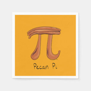 Pecan Pi Cute Math Pi Day Party Napkins