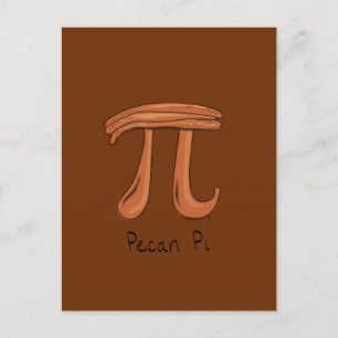 Pecan Pi Cute Math Pi Day Postcard