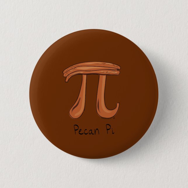 Pecan Pi Symbol Math Teacher Cute Kids 6 Cm Round Badge (Front)