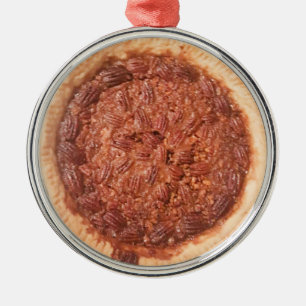 Pecan Pie Food Photo Christmas Metal Tree Decoration