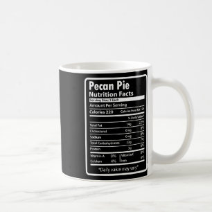 Pecan Pie Funny Nutrition Facts For Thanksgiving C Coffee Mug