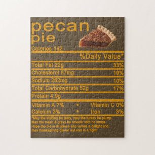 pecan pie Nutrition Facts Thanksgiving cake T-Shir Jigsaw Puzzle
