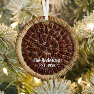 Pecan Pie Pie Baker Personalised Metal Tree Decoration