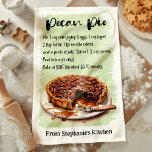 Pecan Pie Recipe Personalised Tea Towel<br><div class="desc">Bring Southern charm to your kitchen with this Pecan Pie Recipe personalised kitchen towel. Featuring a classic pecan pie recipe, this towel adds both style and practicality to your kitchen decor. Customise it with your name or a special message, making it a unique keepsake or a thoughtful gift for pie...</div>