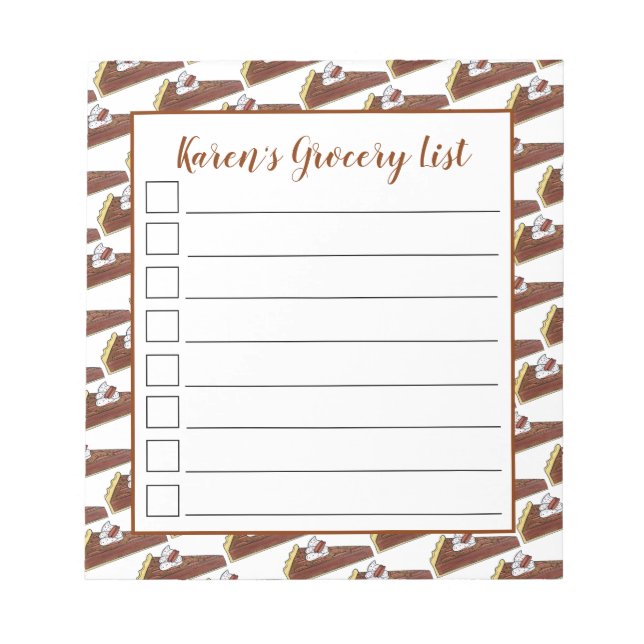 Pecan Pie Tart Southern Food Dessert Sweet as Pie Notepad (Front)