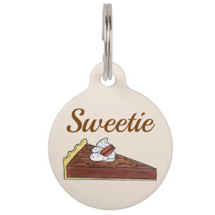 Pecan Pie Tart Southern Food Slice Dessert Foodie Pet Tag