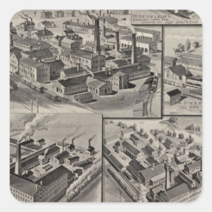 Peck, Stow & Wilcox factories Square Sticker
