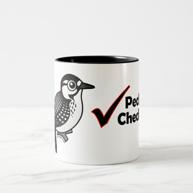Pecker Chequered Two-Tone Coffee Mug (Center)