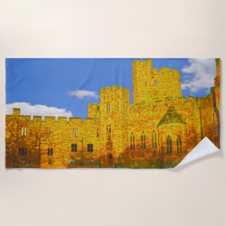 Peckforton Castle in Tarporley, Cheshire Beach Towel