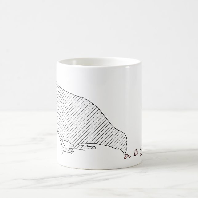 pecking order. blackbird & red hearts. coffee mug (Center)