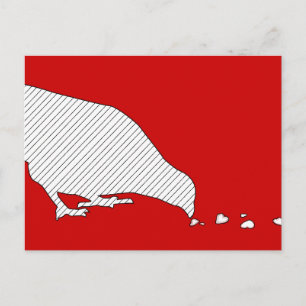 pecking order. postcard