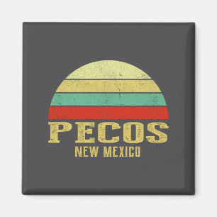 Pecos New Mexico Vintage Retro Sunset _1  Magnet