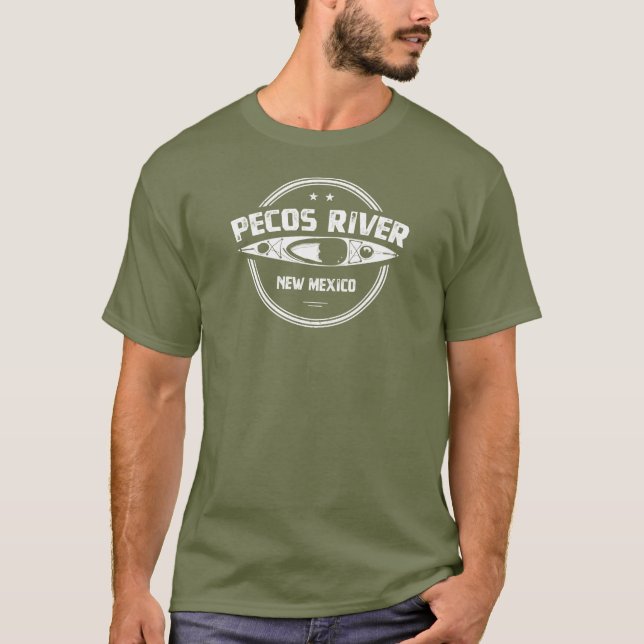 Pecos River New Mexico Kayaking T-Shirt (Front)