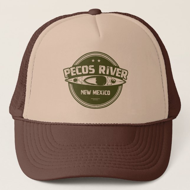 Pecos River New Mexico Kayaking Trucker Hat (Front)