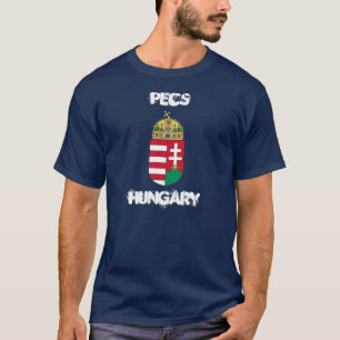 Pecs, Hungary with coat of arms T-Shirt