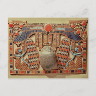 Pectoral decorated with the winged scarab postcard
