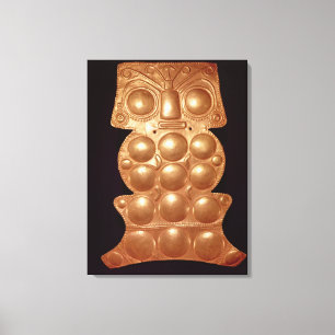 Pectoral found in the river Sinu, pre-colombian (g Canvas Print