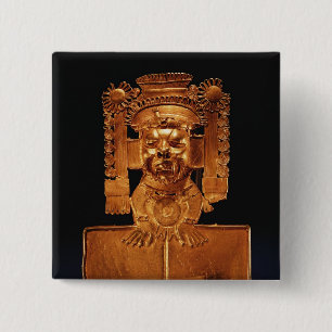 Pectoral of the god Xipe Totec 15 Cm Square Badge
