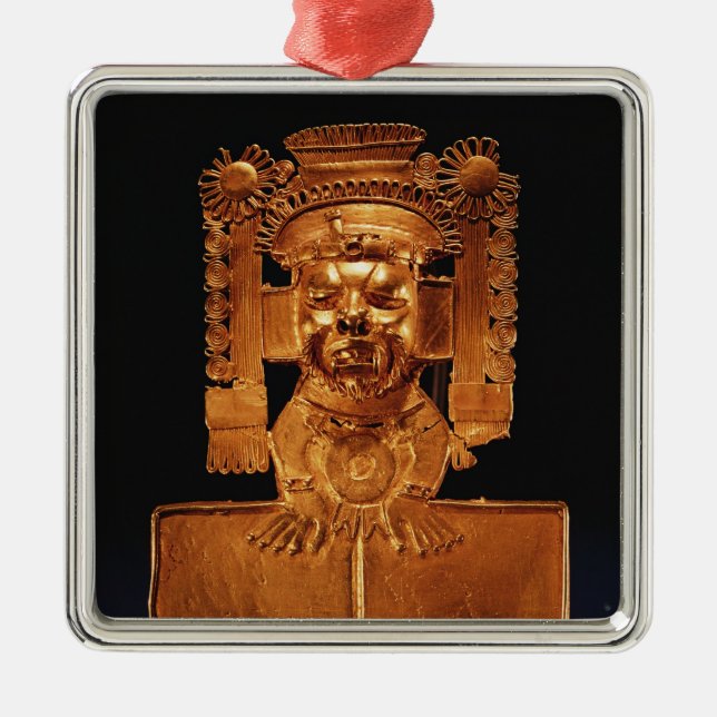 Pectoral of the god Xipe Totec Metal Tree Decoration (Front)