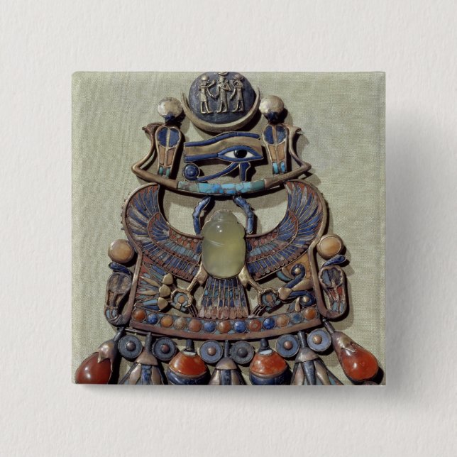 Pectoral with bird-scarab 15 cm square badge (Front)