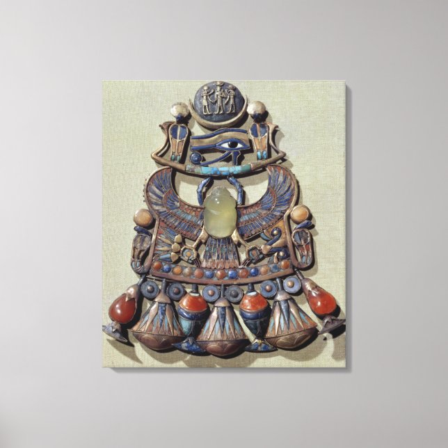 Pectoral with bird-scarab canvas print (Front)