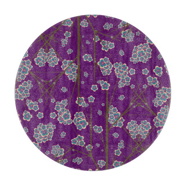 Peculiar Branches Amethyst Glass Cutting Boards (Front)
