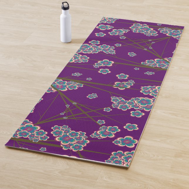 Peculiar Branches Amethyst Yoga Mat (In Situ)