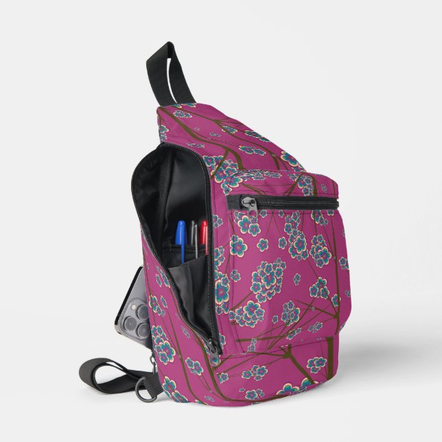 Peculiar Branches Boysenberry Sling Bag (Open)
