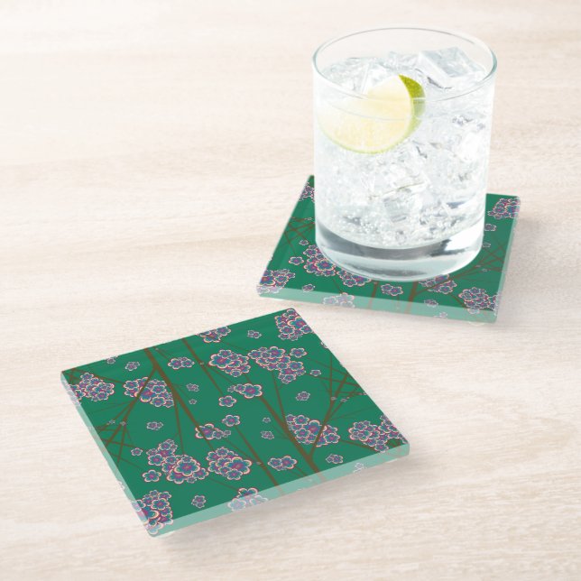 Peculiar Branches Glass Coaster (Angled)