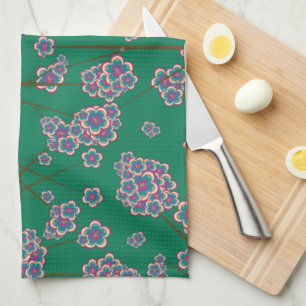 Peculiar Branches Jade Kitchen Towel