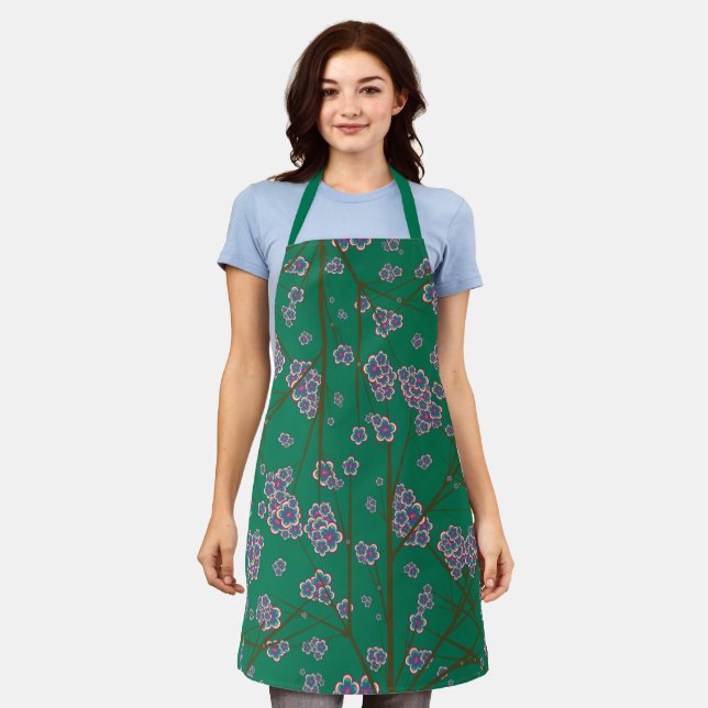 Peculiar Branches Jade Medium Apron (Worn)