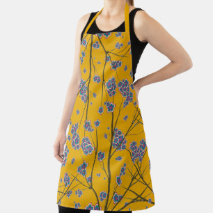 Peculiar Branches Mustard Large Apron
